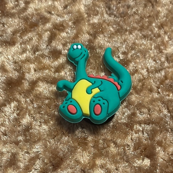 Kids Green Dinosaur Jibbitz Shoe Accessory New - Picture 1 of 8